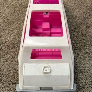 White and Pink Toy Vehicle Barbie limo